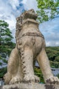 Komainu Ã§â¹âºÃ§Å Â¬ Lion-Dog guardian at Niomon Ã¤Â»ÂÃ§Å½â¹Ã©ââ¬ Deva Gate of Kiyomizu-dera Buddhist Temple. Royalty Free Stock Photo